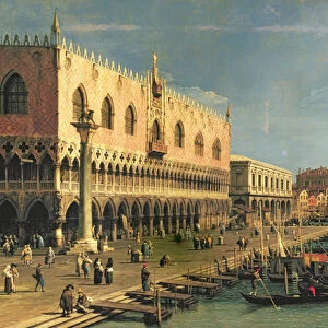 Palazzo Ducale and the Riva degli Schiavoni, Venice (oil on canvas)