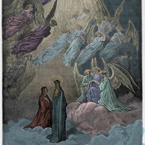 Paradiso, Canto 21 : The luminous souls sing, illustration from