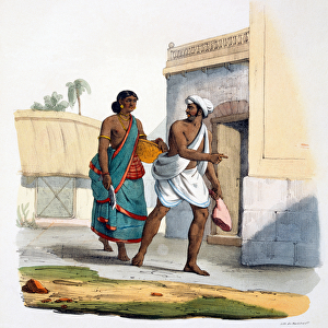 A Paraiyar Cook, 1827-35 (colour litho)