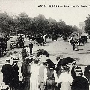 Paris- avenue du bois de Boulogne, early 20th century (postcard)