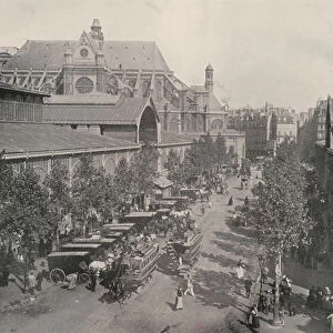Paris: Exterior View of the Halles Centrales (b / w photo)
