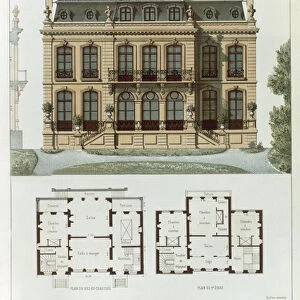 Parisian suburban house and plans, from Villas, Town
