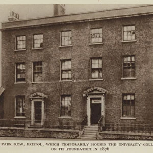 Park Row, Bristol, which Temporarily Housed the University College on its Foundation in 1876 (b / w photo)