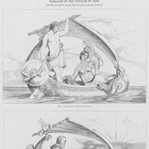 Passage in the Voyage of Life, designed and drawn on the wood by Felix M Miller, Sculptor (engraving)