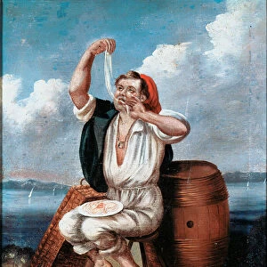The Pasta Eater, 19th century (oil on canvas)
