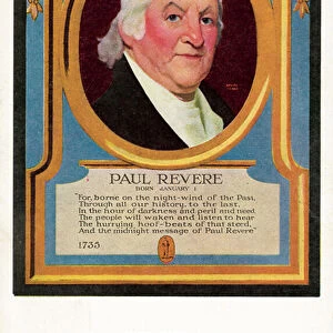 Paul Revere (colour litho)