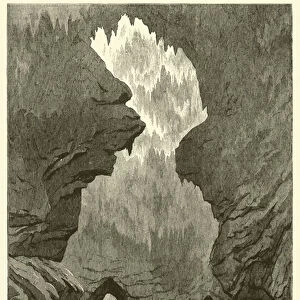 Peak Cavern, Derbyshire (engraving)
