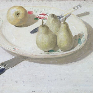 Pears, 1938 (oil on wood panel)
