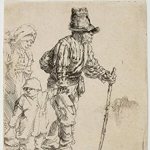 The Peasant with Woman and Child, 1652 (Etching)