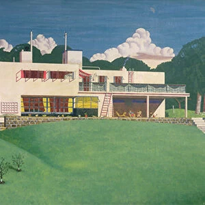 Pen Pits, the country residence of Sir Arthur and Lady Bliss, 1936 (tempera & pencil on board)