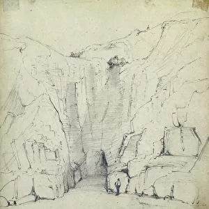 Perron Porth, 1840 (pencil on paper)