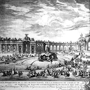 Perspective view of the terrace at Versailles on the occasion of the marriage of