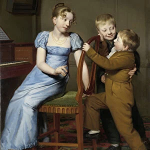 Piano Practice Interrupted, 1813 (oil on canvas)