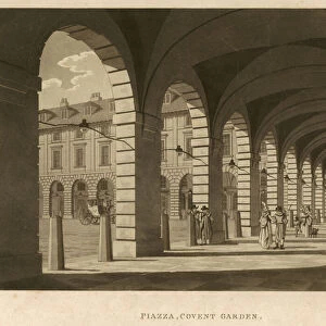 Piazza, Covent Garden, London, 1796 (engraving)