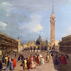 Piazza San Marco, Venice, c.1760 (oil on canvas) (detail)