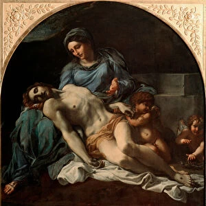 Pieta Painting by Annibale Carracci (Annibal Carrache) (1560-1609). 1599-1600 Sun