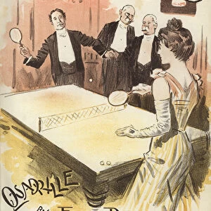 Ping Pong, quadrille by Ezra Read (colour litho)