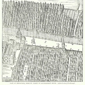 Plan of Edinburgh, from St Giless to Hackerstons Wynd (engraving)