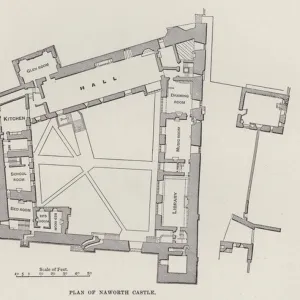 Plan of Naworth Castle (litho)