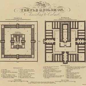 Plan of the Temple of Solomon, according to Calmet (engraving)