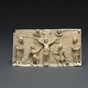 Plaque from a Portable Altar: The Crucifixion, Lower Rhine Valley