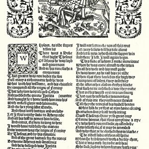 Plate from the Chaucer of 1598 (litho)