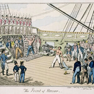 The Point of Honor, published 1825 (colour engraving)