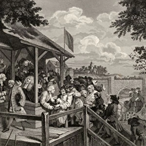 The Polling, engraved by George Presbury, from The Works of William Hogarth