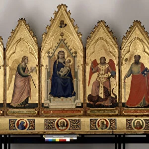 Polyptych of Giotto di Bondone (1267-1337) or the school of Giotto, known as "Santa Maria degli Angeli"(1330-1333) because it comes from a church of the same name in Bologna