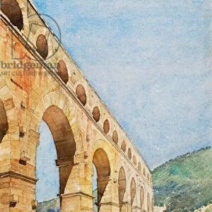 Pont du Gard, France, 1926 (w / c and pencil on paper)