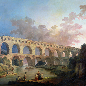 The Pont du Gard, Nimes, c. 1786 (oil on canvas)