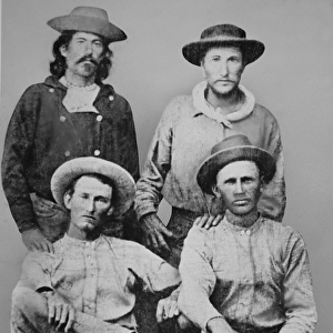 Pony Express Riders, c. 1860 (b / w photo)
