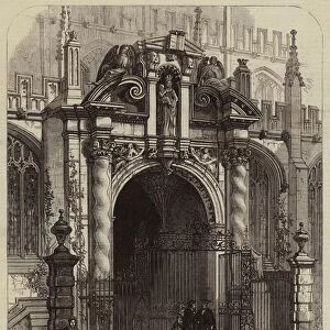 Porch of St Marys Church, Oxford (engraving)