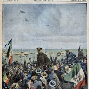 Porto Natal: the triumphant arrival of Italian airmen led by Minister Italo Balbo after