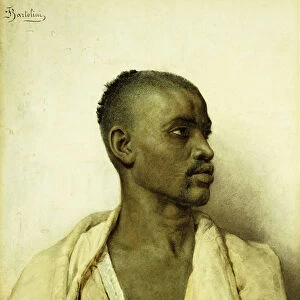Portrait of an Arab Man, (watercolour with gum arabic over pencil)
