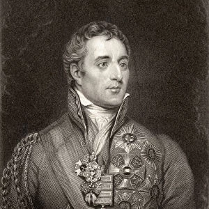Portrait of Arthur Wellesley, 1st Duke of Wellington (1769-1852) (engraving)