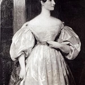 Portrait of Augusta Ada Byron (1815-52) Countess of Lovelace (oil on canvas) (b / w photo)