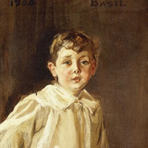 A Portrait of Basil Mundy, 1908 (oil on canvas)