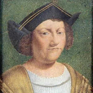 Portrait of Christopher Columbus (1451-1506) (vellum)