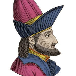 Portrait of Constantine XI (or XII) Paleologist, known as Dragases