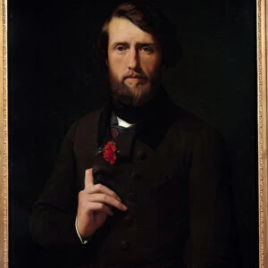 Portrait of Count Felix of Arjuzon (1800-1874) Painting by Hippolithe Flandrin (1809-1864