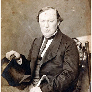 Portrait of the Dramatist Alexandre Nikolaievitch Ostrovski (1823-1886). Albumin Photo, End of 1850s. State Museum of History, Moscow