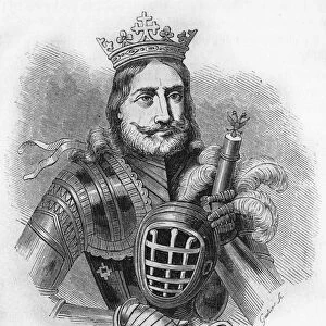 Portrait of Etienne IX UroU IV DuUan in French, Etienne Douchan (1308 to 1355)