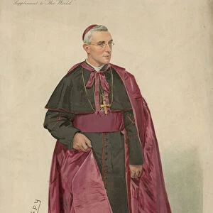 Portrait of Francis Alphonsus Bourne (coloured engraving)