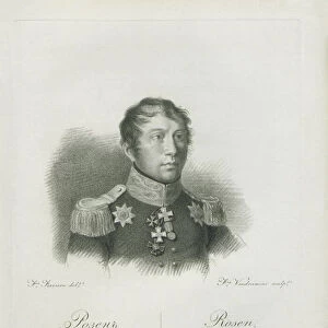 Portrait of General Baron Georg (Grigory Vladimirovich) von Rosen (1782-1841) by Vendramini, Francesco, 1813 (lithograph)