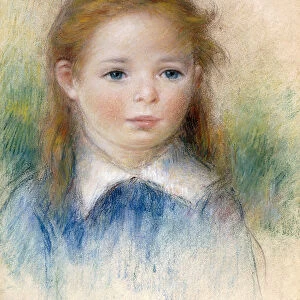 Portrait of a Girl; Portrait de Fillette, (pastel on paper)