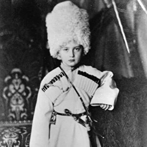 Portrait of Grand Duke Nicholas Mikhailovich of Russia (b / w photo)