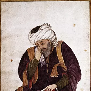 Portrait of Hafez of his real name Khwajeh Chams ad-din Mohammad Hafez-e Chirazi