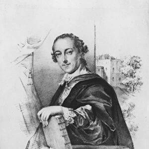 Portrait of Horace Walpole (1717-97) Count of Orford, engraved by G. Madeley, 1754