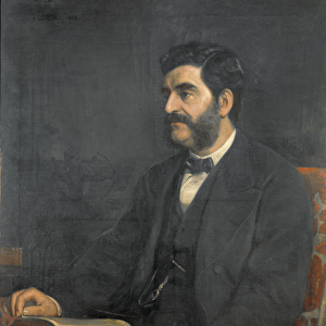 Portrait of Hormuzd Rassam, 1869 (oil on canvas)